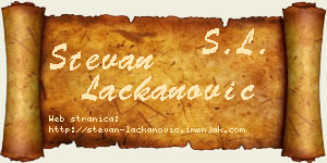 Stevan Lackanović vizit kartica